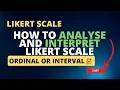 Likert scale analysis and interpretation