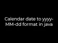 Java Calendar date to yyyy-MM-dd format in java 5solution