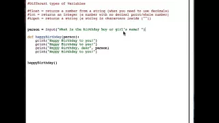13 Python Tutorial Function Definition with Variables part 2