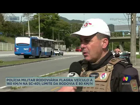Polícia Militar Rodoviária flagra veículo a 160 km/h na SC-401