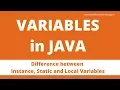 Types of Variables in java Difference between Instance Static and Local Variables Excellence