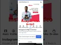 Download Lagu covert Instagram video to mp3#convert