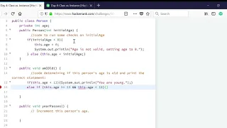 Day 4 Class vs Instance HackerRank JAVA