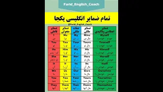 تمامی ضمایر انگلیسی یک جا 