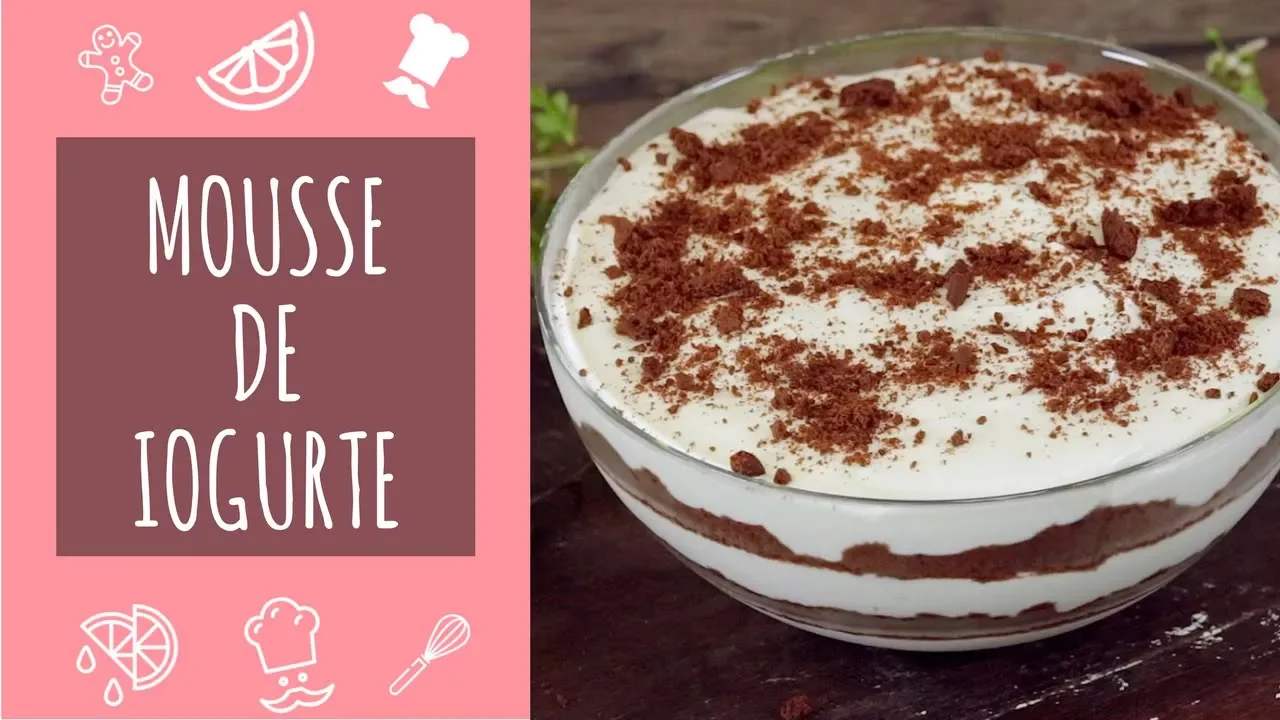 A sobremesa de hoje é esta Mousse de chocolate com iogurte .... 