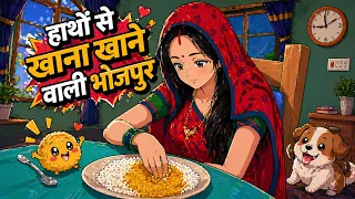 हाथों से खाना खाने वाली भोजपू | Bedtime Stories | Moral Stories | Hindi Kahani | Funny | Comedy