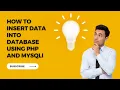 How to insert data into database using PHP and MYSQLI ETHIOCODER