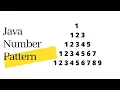 Number Pattern Program in Java - using while loop
