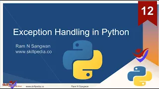 Exception Handling Python Tutorial for beginners Python Programming Exception Handling