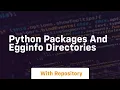 Python packages and egginfo directories