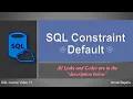 11 SQL Default Constraint in MySQL