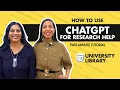 Using ChatGPT For Research Help - Two Minute Tutorials Cal State LA Library