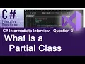 C Intermediate Interview Questions - What is a Partial Class