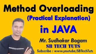 Method Overloading in Java Method Overloading Practical Explanation Java Programming