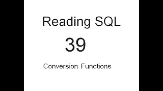 Conversion Functions SQL Tutorial 39