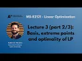 MS-E2121 - Linear Optimization