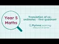 Year 5 Maths Translation of co-ordinates first quadrant
