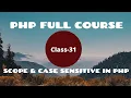 Scope in PHP PHP Tutorial for Beginners PHP Programming Language tutorial PHP - Full Course 2021
