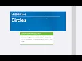 Circles Lesson 9-2