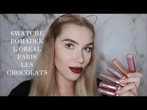 Download MP3 L'OREAL LES CHOCOLATS ultra matte liquid lipstick - swatche 6 pomadek