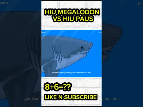 HIU MEGALODON VS HIU PAUS #shorts #shortvideo #cartoon