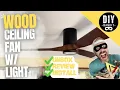 BABOOM 60 Smart Ceiling Fan Wood Blades LED Light Unboxing Review Installation