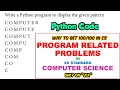 String Pattern Problems Solutions Ch 8 String Manipulations 12TH STANDARD COMPUTER SCIENCE
