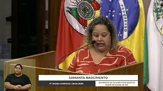 02 - 11ª Sessão Ordinária - Presid. do Conselho Municipal de Saúde - Samanda Nascimento | 26.02.2025