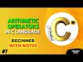 Operators in C programming Arithmetic Operators in C programming
