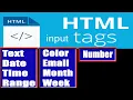Learn HTML Input Types HTML5 2020
