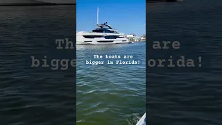 The boats are bigger in Florida! #yacht #florida #boatlife