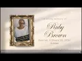Ruby Brown Thanksgiving Service