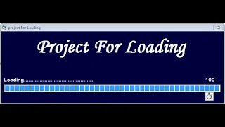 How to make Loading project in visual basic 6 0