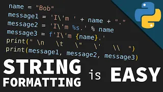 Python String Formatting String Concatenation for BEGINNERS Strings Part 1