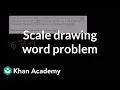 Solve a scale drawing word problem Geometry 7th grade Khan Academy