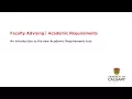 Faculty Advising Academic Requirements Tool - Introduction