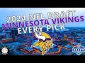 Minnesota Vikings Draft Picks - 2024 NFL Draft J J McCarthy Dallas Turner More