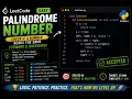 LeetCode Palindrome Number Solving With String Logic Symmetry