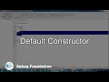 Default constructor Computer Science Lecture Sabaq pk