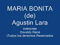 MARIA BONITA  De Agustin Lara