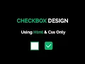 How To Make Custom Checkbox Design Using HTML CSS Custom Checkbox Design Code4Education