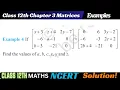 Example 4 Chapter 3 Matrices Class 12 Math Example 4 Class12 Ch 3 NCERT Maths