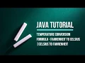 Java Bangla tutorial Part 10 Temperature Conversion Formula Fahrenheit to Celsius