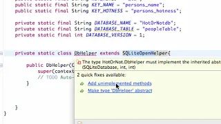 Android Application Development Tutorial 113 SQLite class implementing SQLiteOpenHelper YouTub