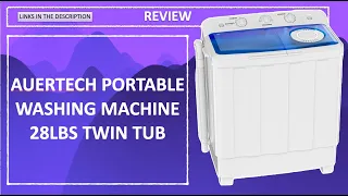 Auertech Portable Washing Machine 28lbs Twin Tub Review Best Compact Washer for Dorms Apartments