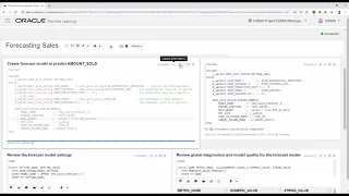 Demo of Oracle Machine Learning Notebooks
