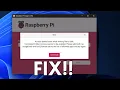 Fix Disk Error rpi-imager exe and fat32format exe on Raspberry Pi