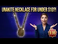 Unakite Necklace in Stainless Steel 18-20 Inches 230ctw