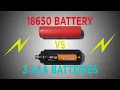 18650 Battery better than 3 AAA battery pack