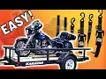 How To EASILY Strap Down A Motorcycle Onto A Trailer SAFELY